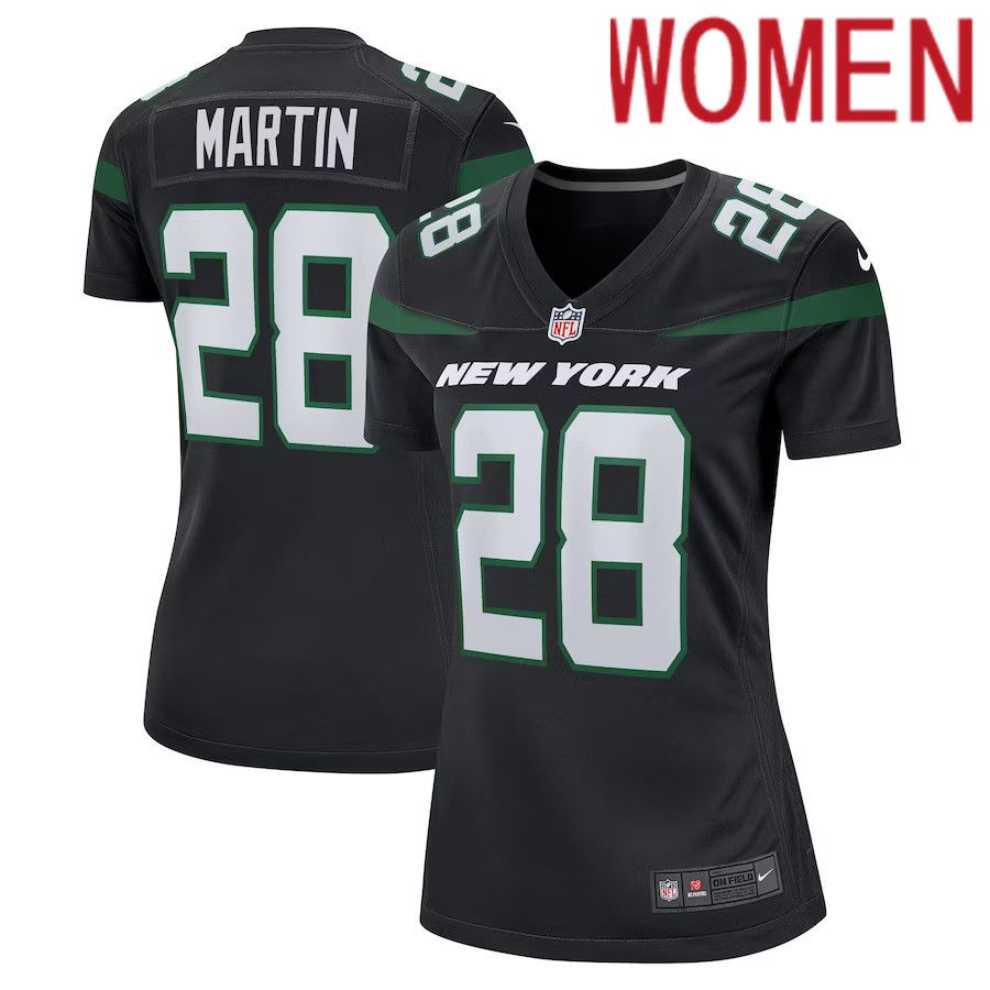 Women New York Jets #28 Curtis Martin Nike Black Retired Player NFL Jersey